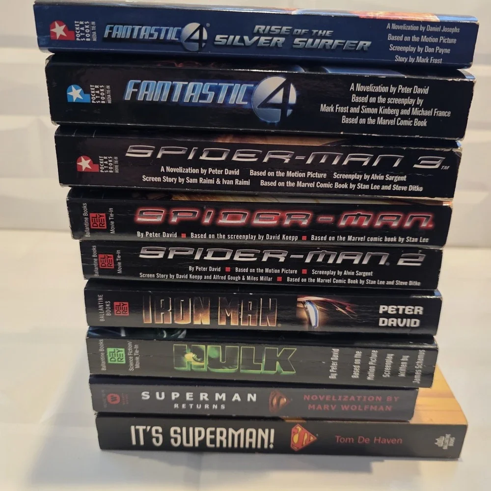 Lot Of 9 - 7Marvel's Spider-man, Hulk, Fantastic4, Ironman & 2 DC Superman Books